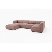 WOHNLANDSCHAFT MOVO - modulares Ecksofa rosa – modernes Design und flexible Gestaltung, links - Dunkelgrün/Bordeaux, Kunststoff/Textil (156/78/345cm) - KS Home Concept