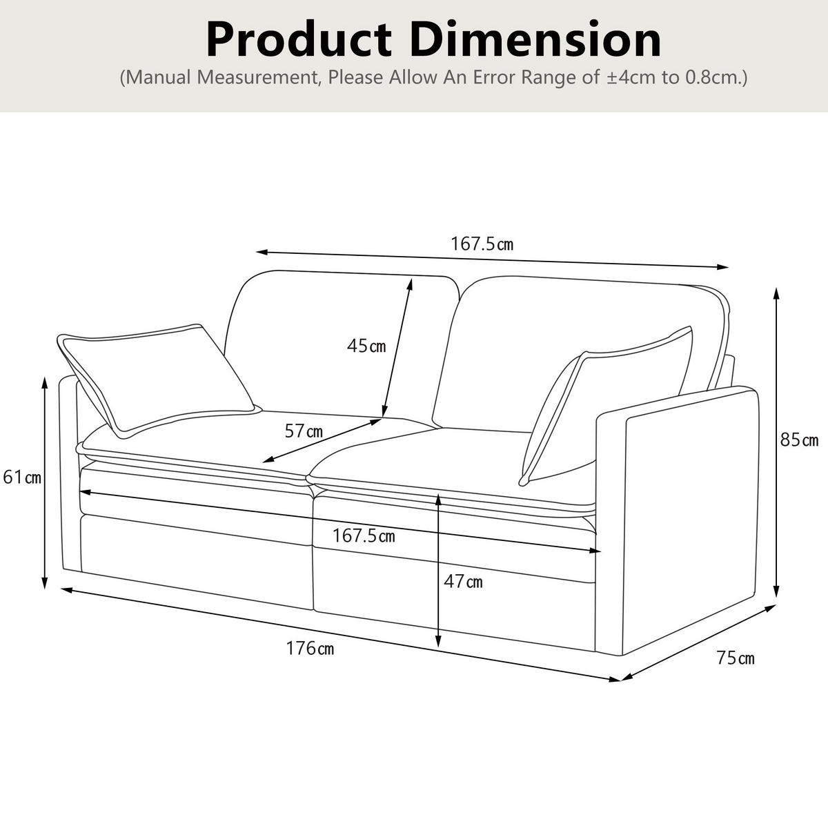 SOFA 2-Sitzer Kord Weiß Holzgestell - Weiß, Holzwerkstoff (167.5/85/75cm) - Meubliv
