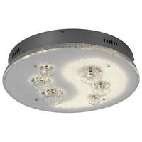 LED DECKENLEUCHTE Metall Silber - Silberfarben, Metall (43/43/12cm) - Globo Lighting