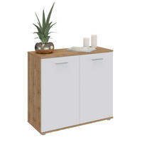 KOMMODE CHICAGO - Eiche Wotan/Weiß, Holzwerkstoff (91/82/40cm) - CARO-Möbel