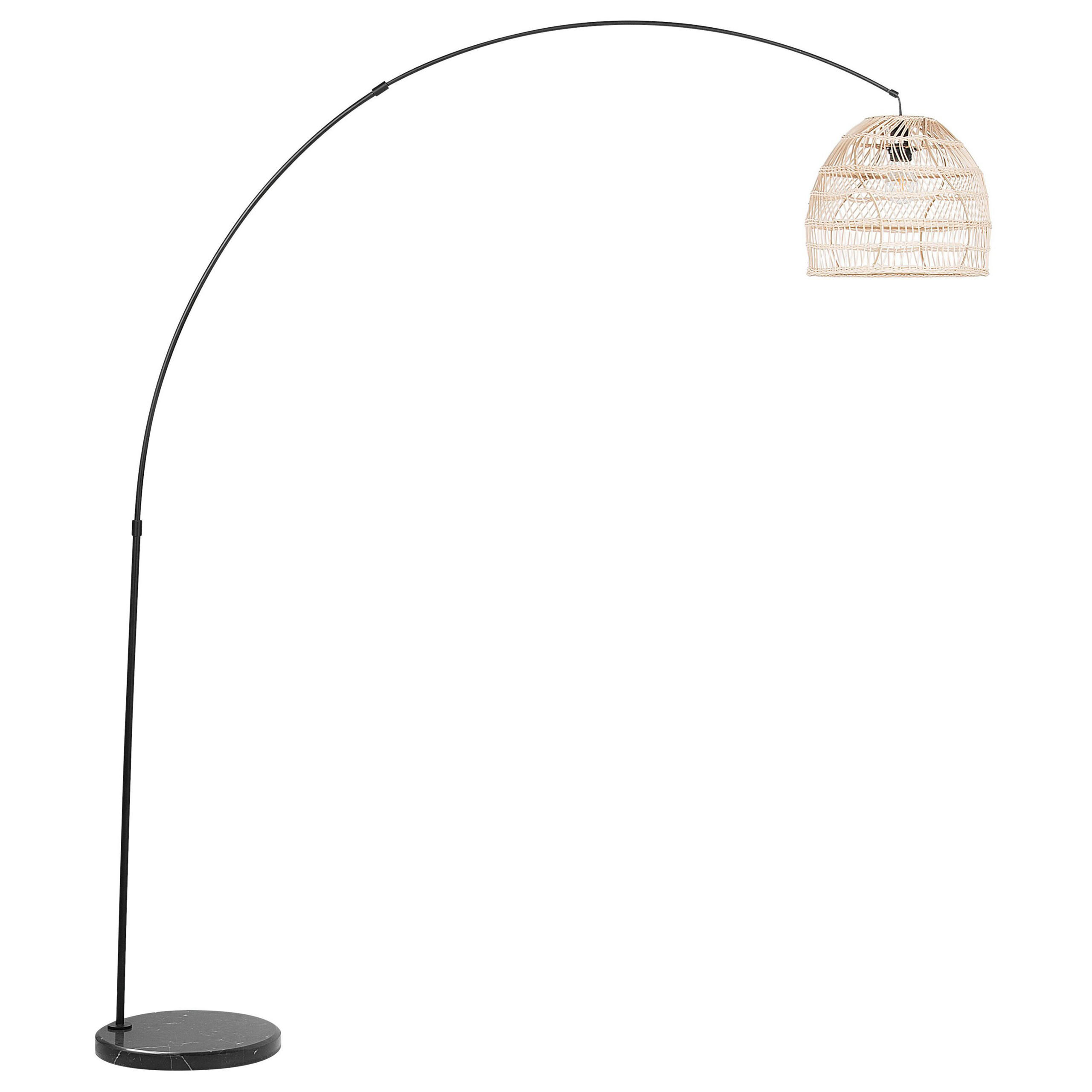 STEHLAMPE Guaviare 130/33/195 cm - Beige, Naturmaterialien (130/33/195cm) - Beliani