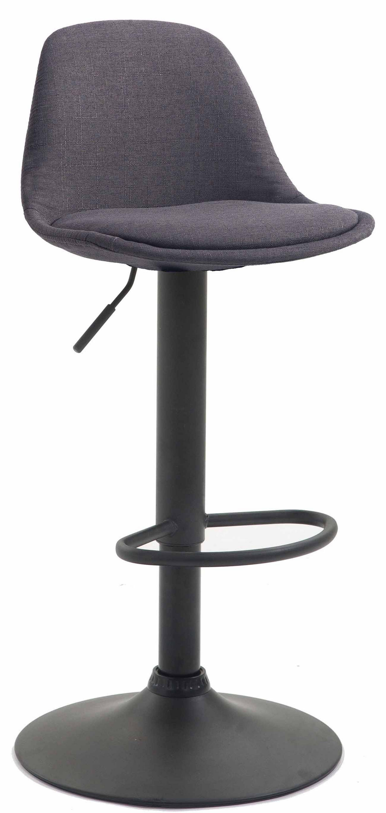 BARHOCKER Stoff dunkelgrau - Dunkelgrau/Schwarz, Textil/Metall (39/82/43cm) - CLP