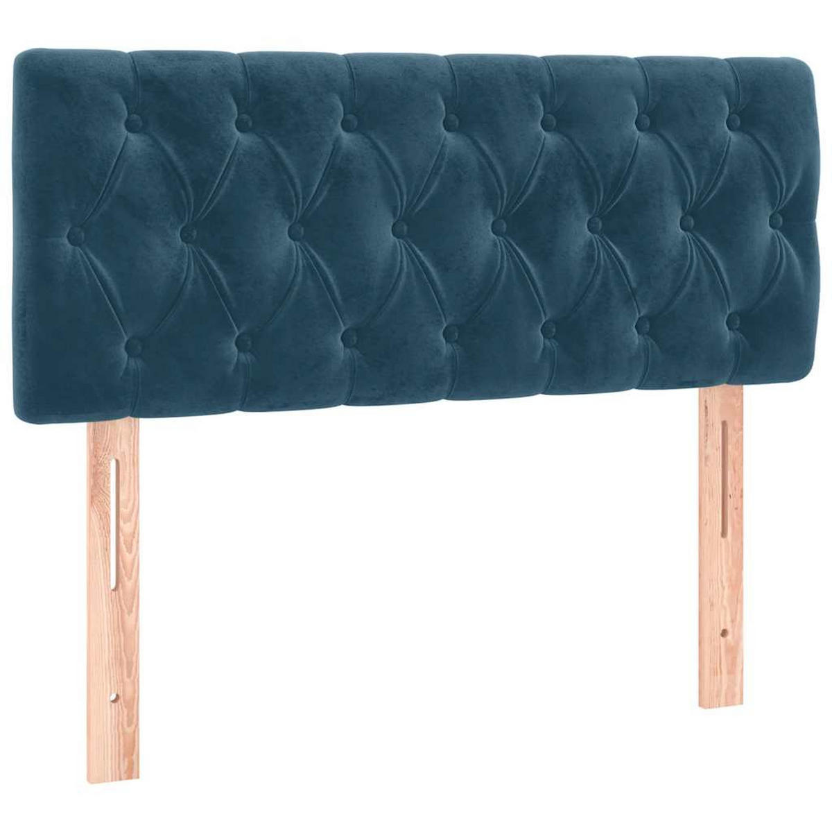 BOXSPRINGBETT 100/200 Cm Blau Samt - Blau, Textil (100/203cm) - vidaXL