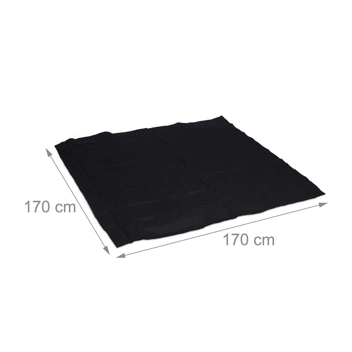 SANDKASTEN - Hellbraun, Holz/Textil (160/160/22.5cm) - Relaxdays