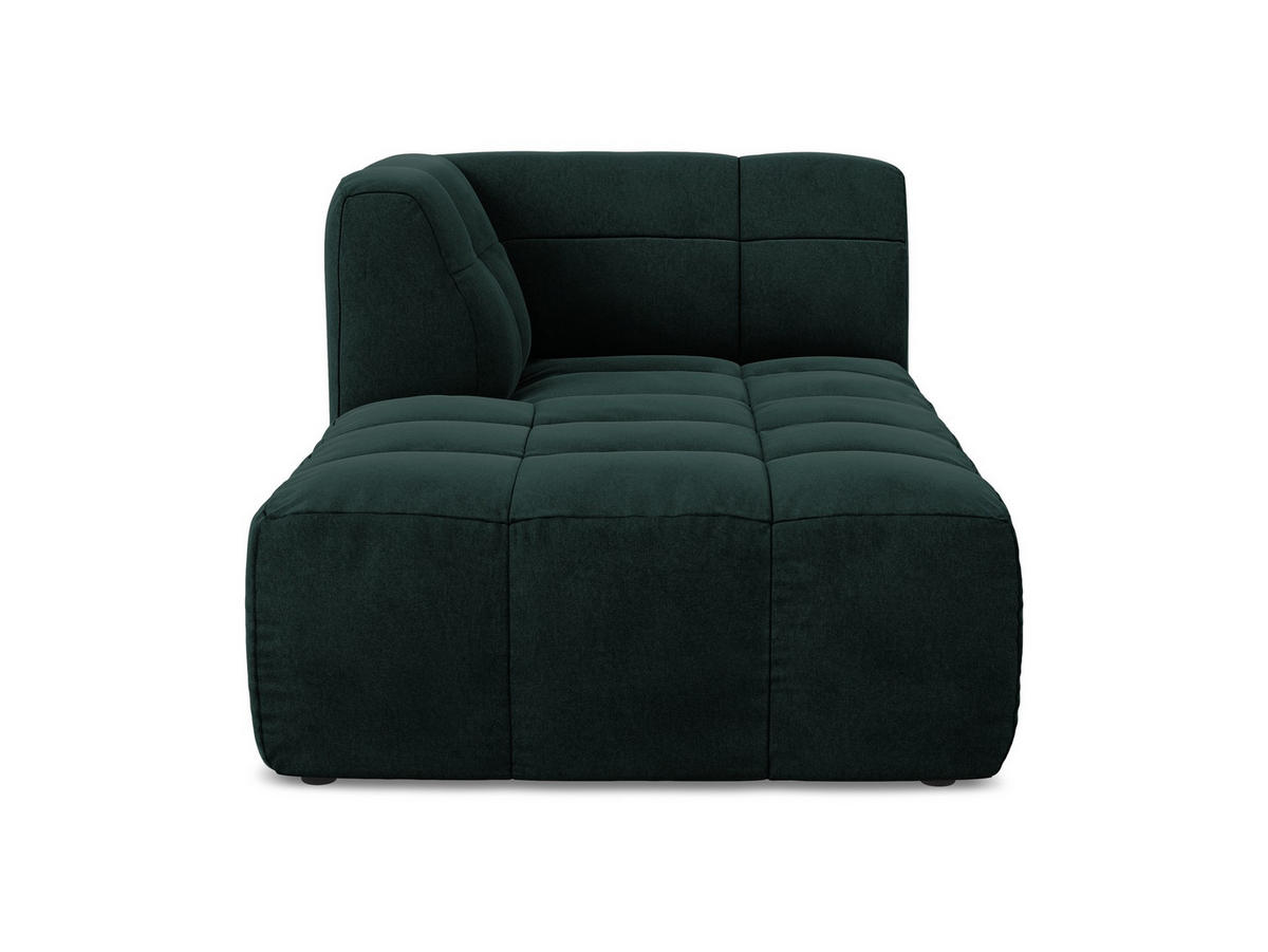 SOFAELEMENT Links Samt Stoff Grün - Salbeigrün/Schwarz, Holzwerkstoff/Kunststoff (101/77/175cm) - Makamii