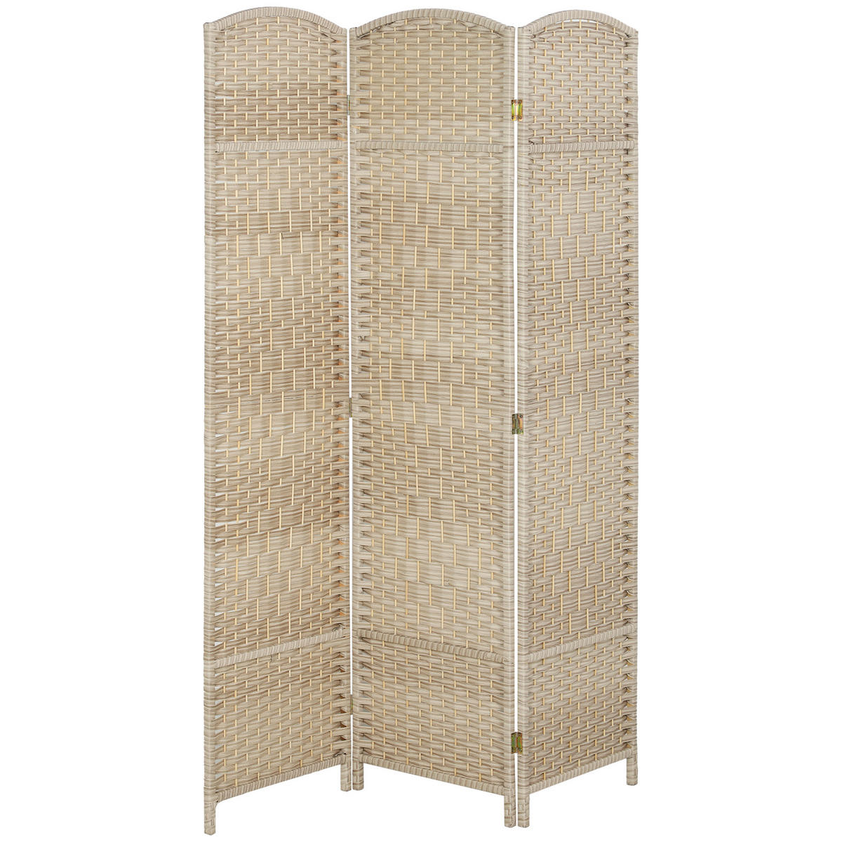 PARAVENT 3-tlg DE-14374 faltbarer PARAVENT aus Holz Eiche - Eichefarben, Kunststoff (135/180/1.7cm) - ComfortXL