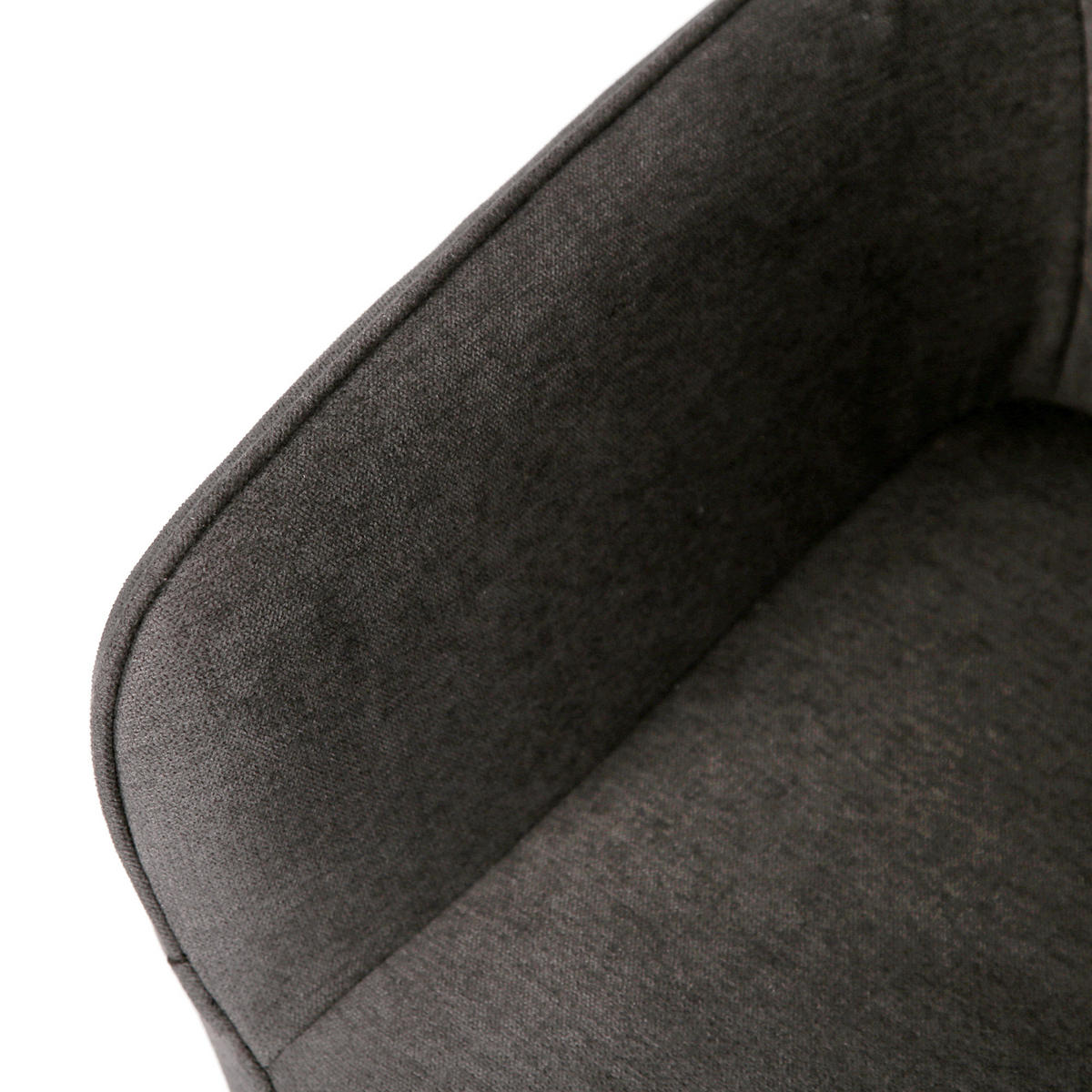 POLSTERSTUHL Dunkelgrau 2er Set - Dunkelgrau, Textil (57/65/57cm) - Home Collective