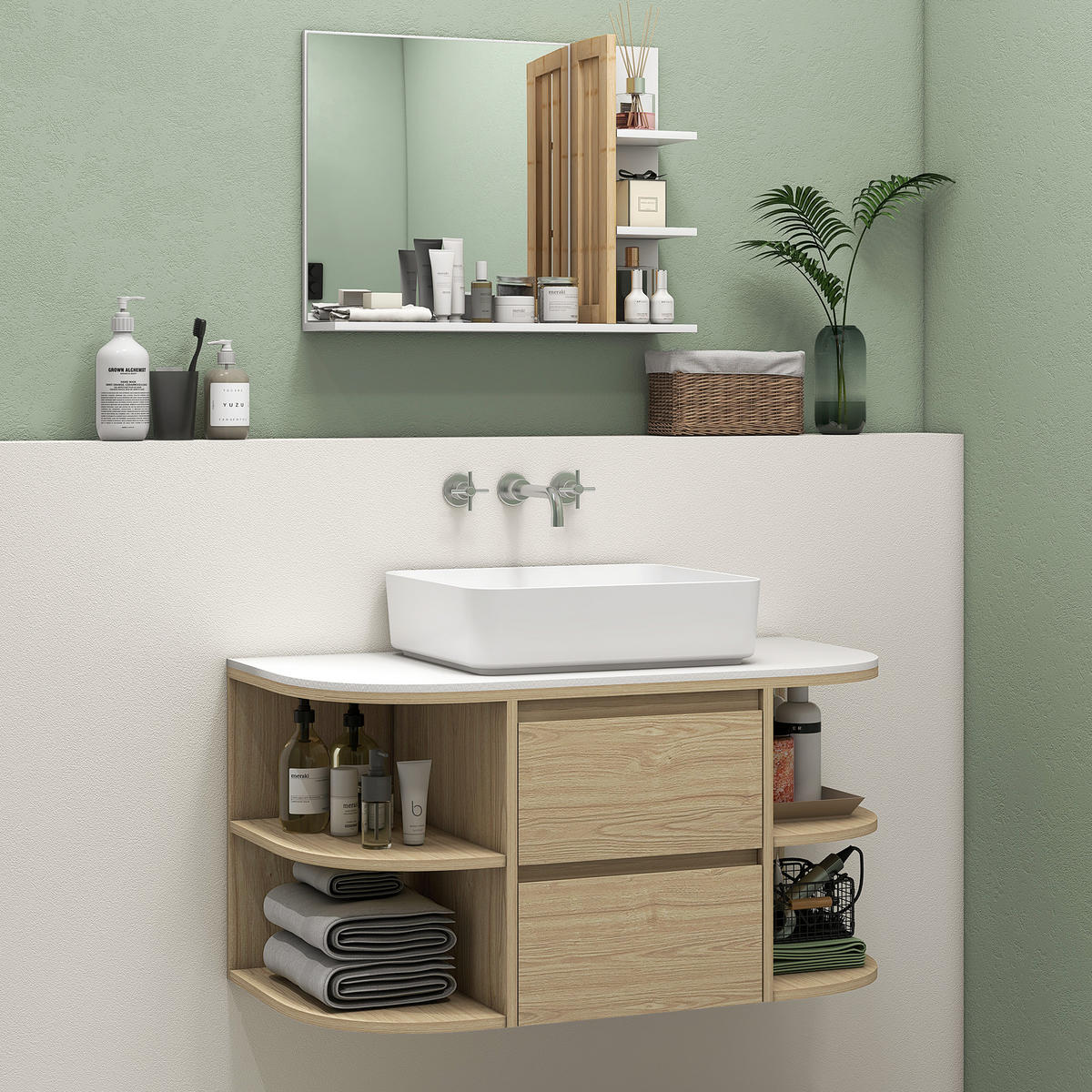 HÄNGESCHRANK Braun 1 Stück - Braun, Kunststoff (90/46/45cm) - GiPP