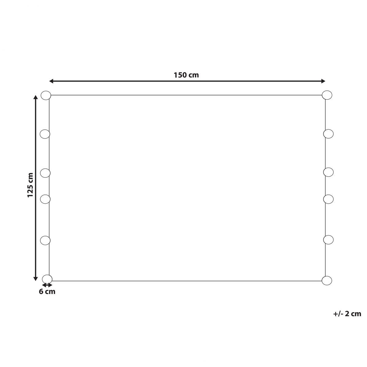 DECKE Cremeweiß Yasam 125/150 cm - Ecru, Naturmaterialen/Textil (125/150cm) - Beliani