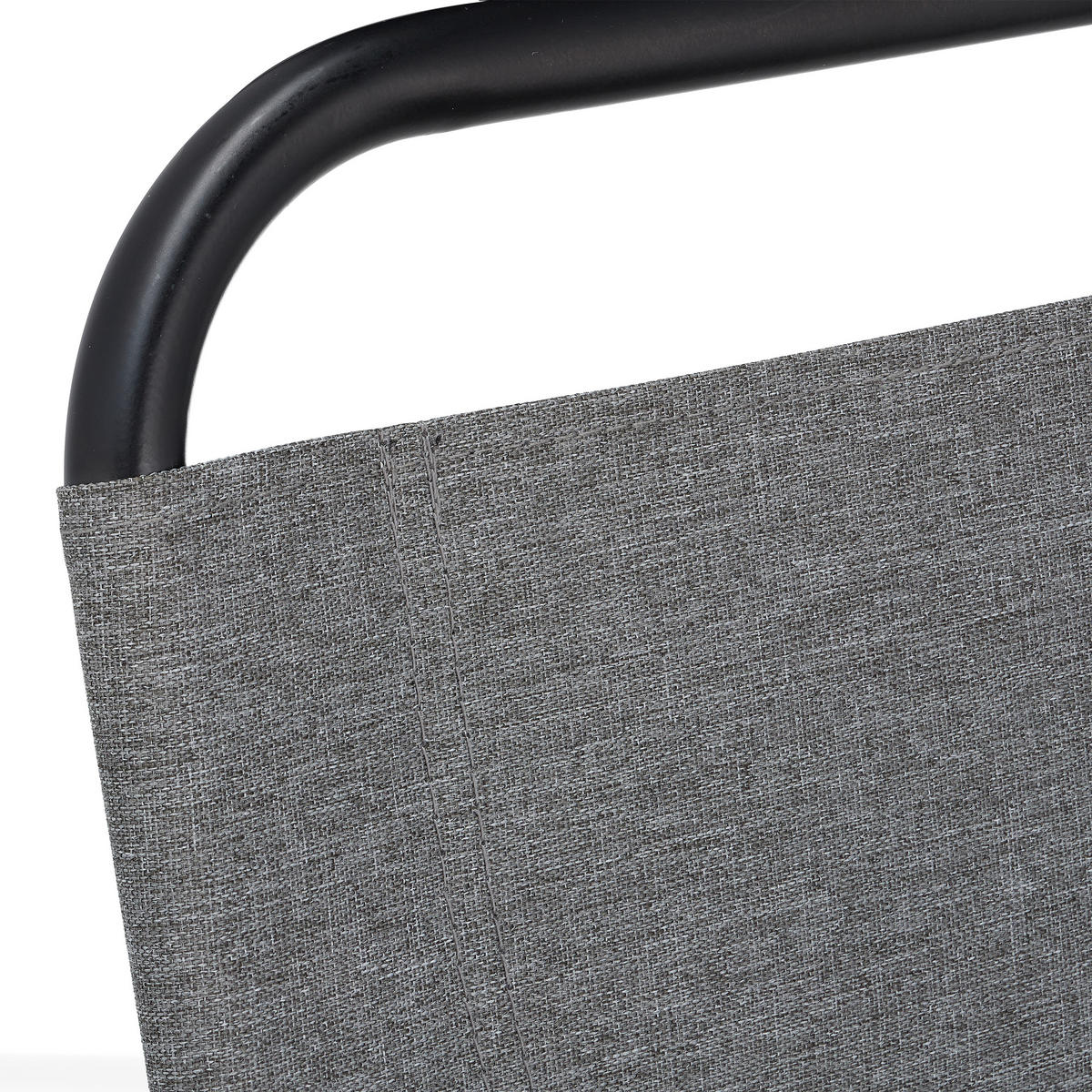 CAMPINGHOCKER - Grau, Textil/Metall (35/60/35cm) - Relaxdays