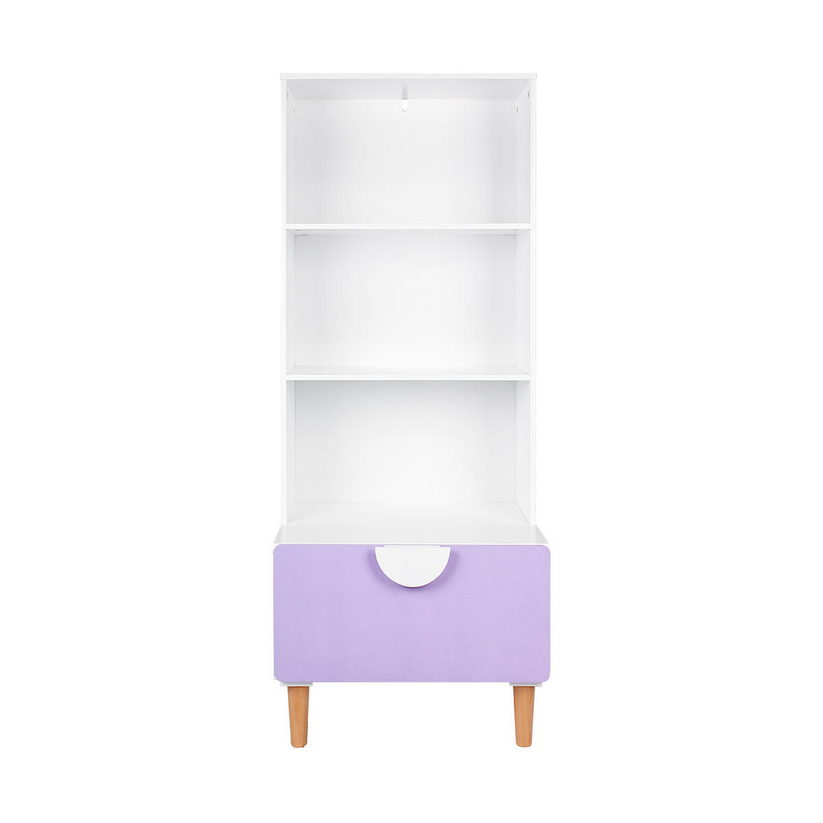 KINDERBÜCHERREGAL Weiß Lila 60/48/143 - Weiß, Holz (60/143/48cm) - Mobili Rebecca