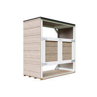 MÜLLTONNENBOX 2er 240L, M980A-TERRA BROWN, aus wetterfestem LP Smartside Holz - Braun, Holz (153/159/75cm) - Timbela