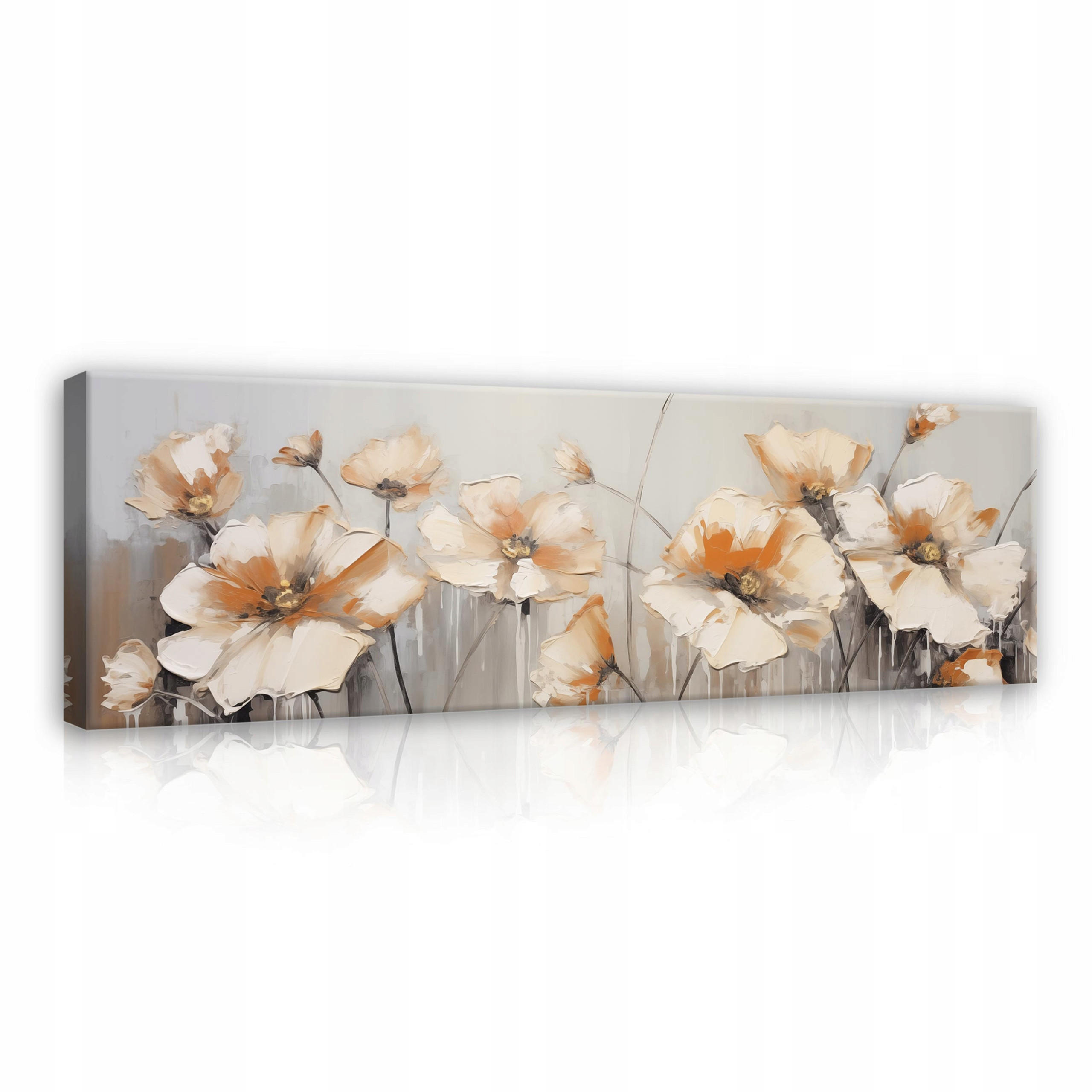 BILDER Abstrakt Blumen Modern Schlafzimmer 145x45 - Multicolor, Holzwerkstoff (145/45cm) - Wallarena