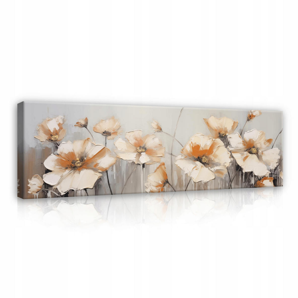 BILDER Abstrakt Blumen Modern Schlafzimmer 145x45 - Multicolor, Holzwerkstoff (145/45cm) - Wallarena