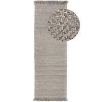 WOLLTEPPICH-LÄUFER Lars Hellgrau 70x200 cm - Hellgrau, Textil (70/200cm) - benuta Pure