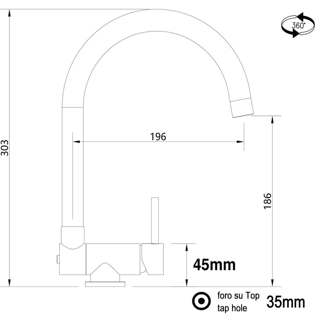 Thumbnail - Vizio Vorfenster-Küchenarmatur,, Chrom, Metall, 19.6x30.3x19.6 cm, flexible Anschlussschläuche, Keramikkartusche, schwen...