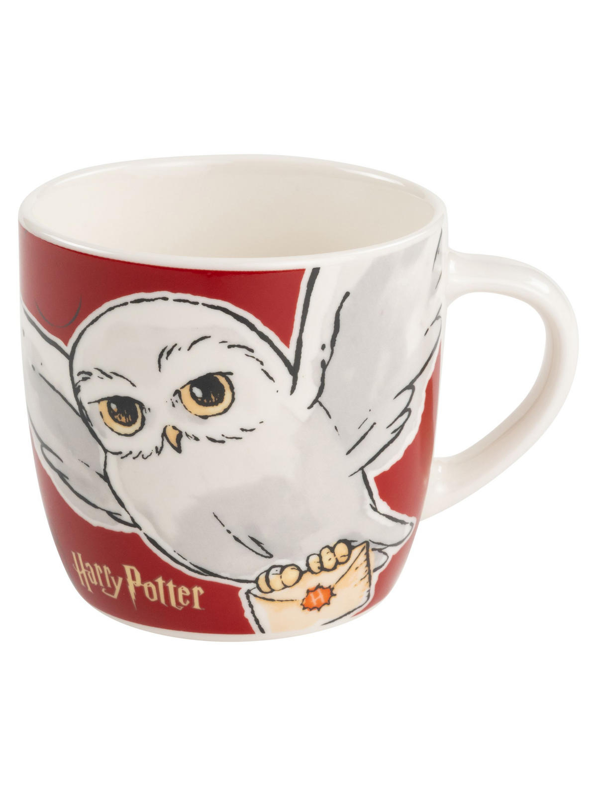 FRÜHSTÜCKSSET Harry Potter Hedwig Eule Rot 3-teilig - Rot, Keramik (23.8/11.2/23.3cm) - United Labels