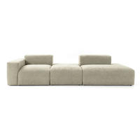 4-SITZER modulares Sofa HEAVEN SET 4 Rechts, Breite 335 cm Webstoff Olivgrün - Schwarz/Olivgrün, Holz/Kunststoff (102/71/335cm) - Muffo