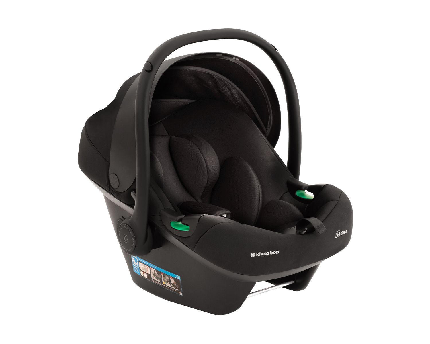 BABYSCHALE i-Prime i-Size schwarz (40 - 87 cm) Gruppe 0+ Kopfstütze verstellbar - Schwarz, Kunststoff (42/77/58cm) - Kikka boo