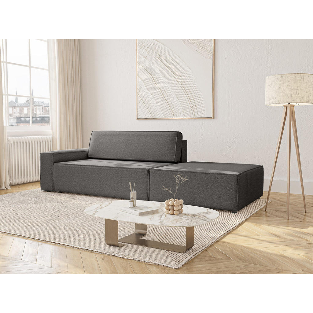 Thumbnail - Fedve Schlafsofa, Graphit, Textil, L-Form, 263x70x100 cm, Wohnzimmer, Sofas & Couches, Schlafsofas