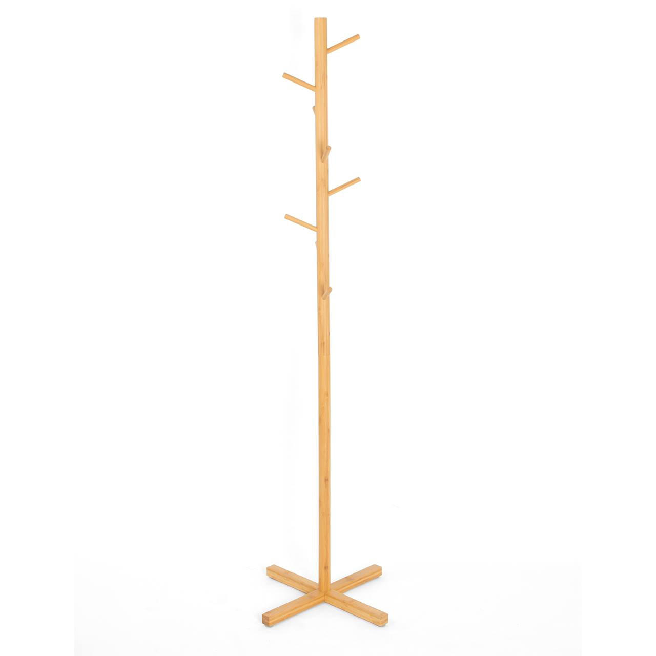 GARDEROBENSTÄNDER Bambus Naturfarben stabiler 175×35×35 cm - Naturfarben, Holz (50/175/50cm) - Begryf