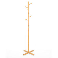 GARDEROBENSTÄNDER Bambus Naturfarben stabiler 175×35×35 cm - Naturfarben, Holz (50/175/50cm) - Begryf