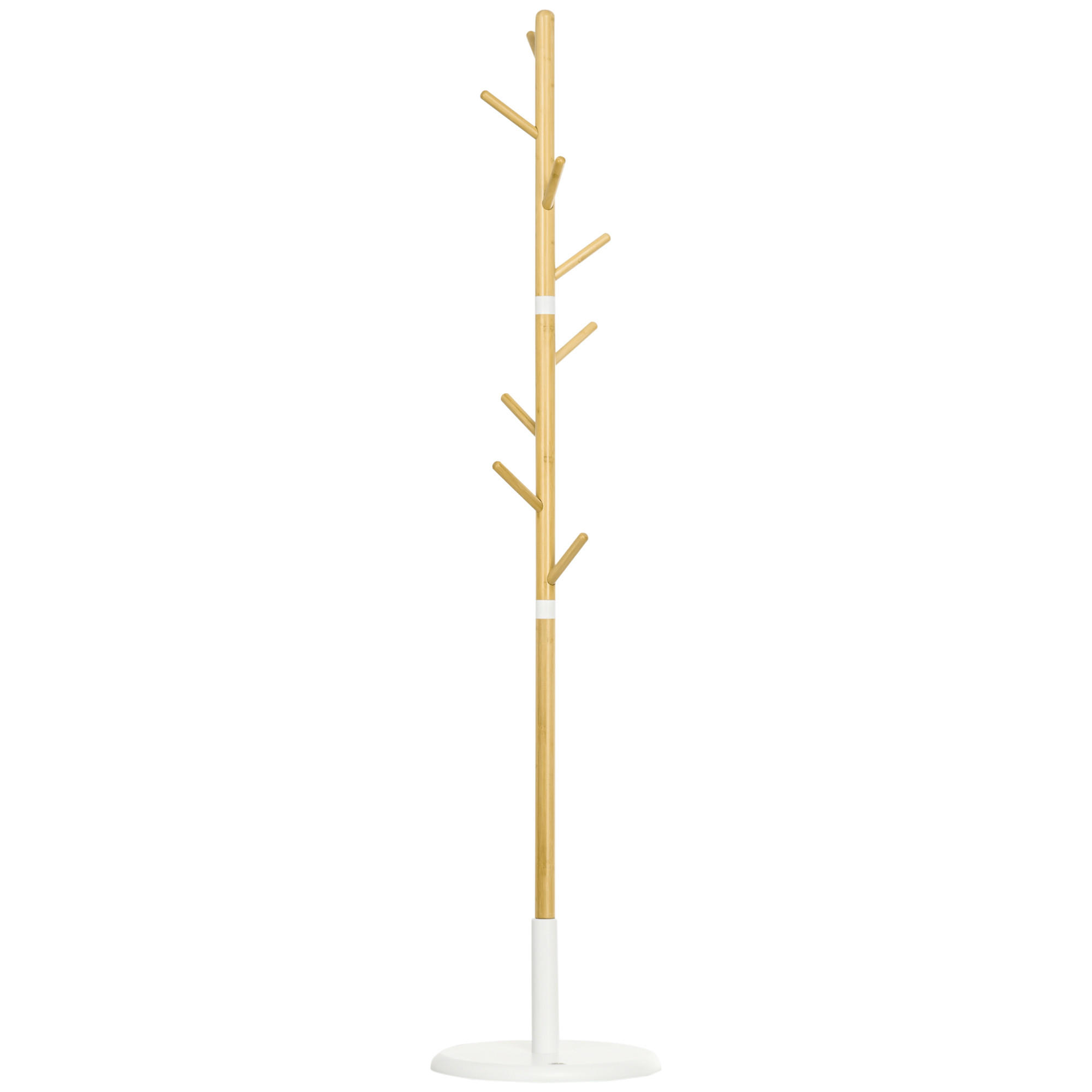 GARDEROBENSTÄNDER Weiß 1 Stück - Weiß, Naturmaterialien (37.8/175.6/37.8cm) - GiPP