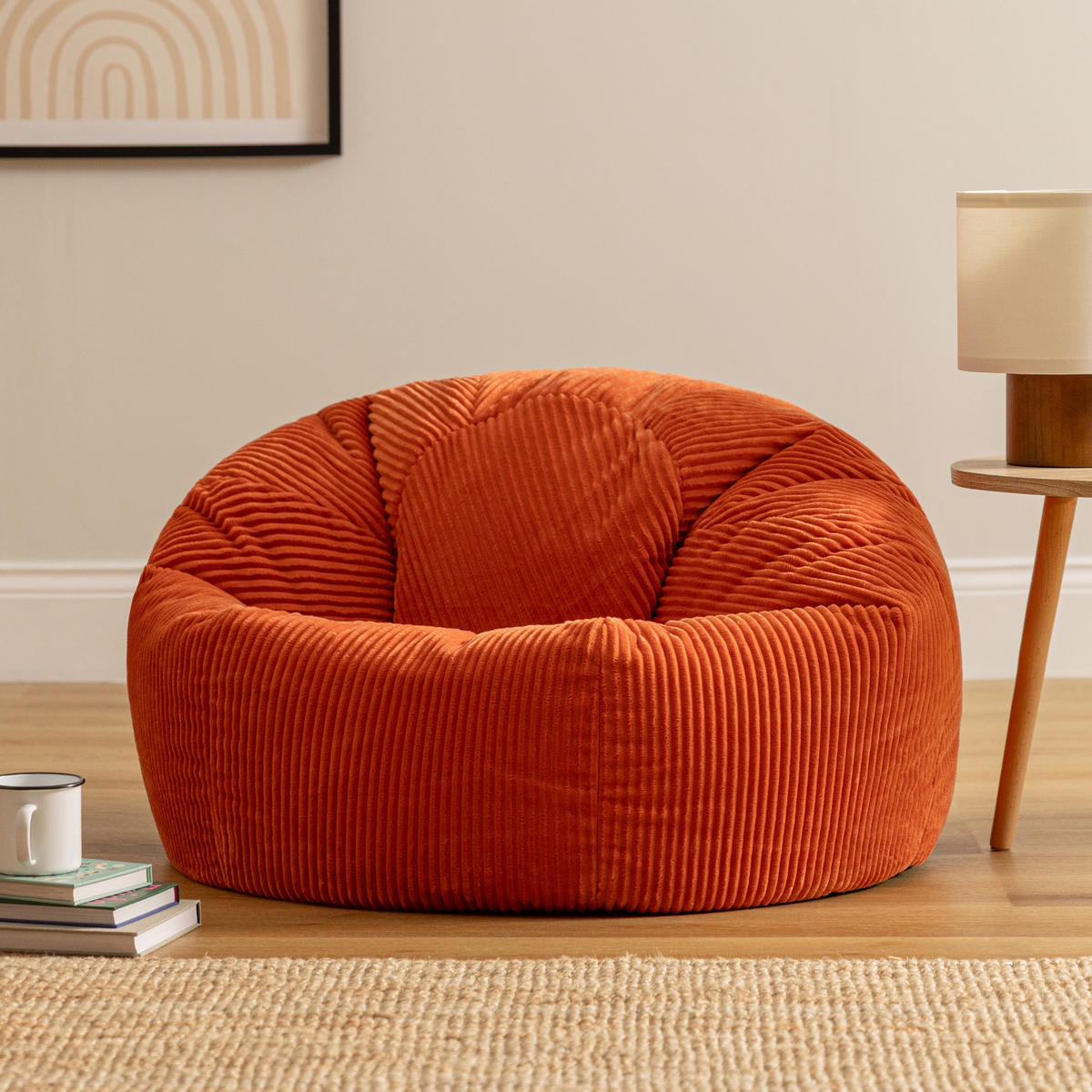 SITZSACK Klassisch Kingston, Cord - Terracotta, Textil (85/50/85cm) - icon