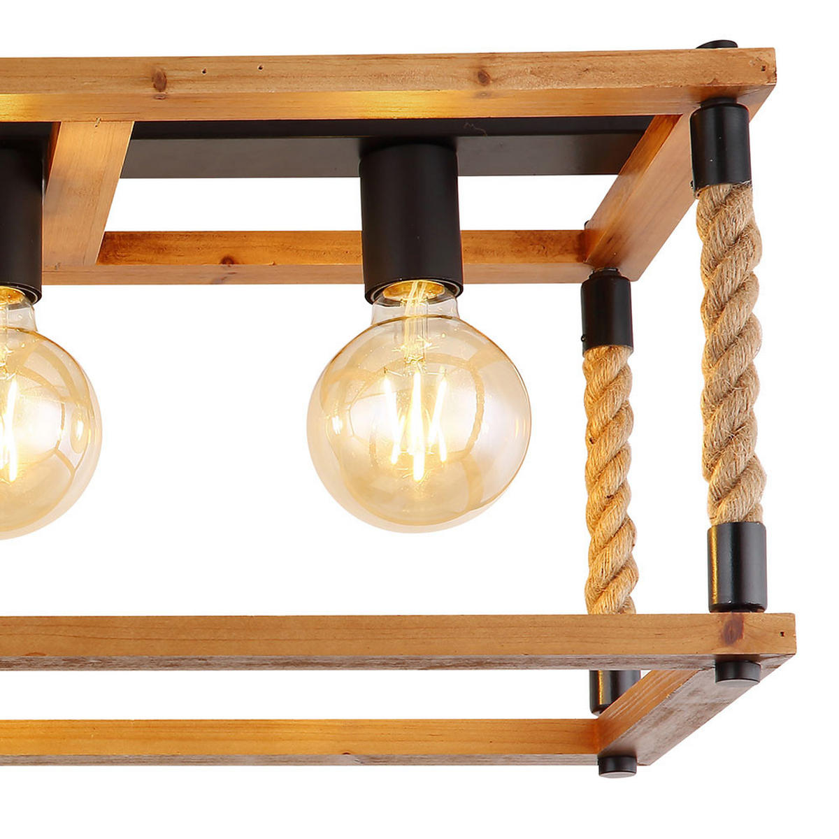 DECKENLEUCHTE VERNON Holzoptik Braun - Braun, Holz (75/25/31cm) - Globo Lighting
