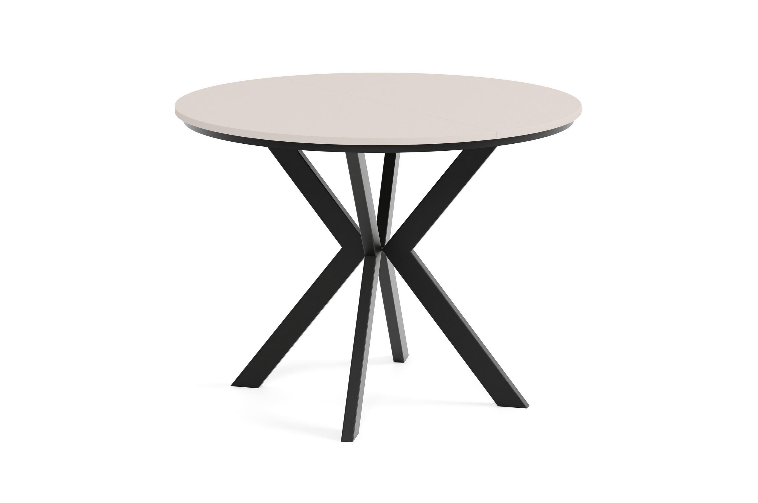 Meblini Esstisch Kaschmir, Schwarz 100x76x100 cm