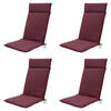 GARTENSTUHLKISSEN Canvas 120/50 cm 4er-Set - Dunkelrot, Textil (50/8/120cm) - Madison