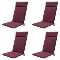 GARTENSTUHLKISSEN Canvas 120/50 cm 4er-Set - Dunkelrot, Textil (50/8/120cm) - Madison
