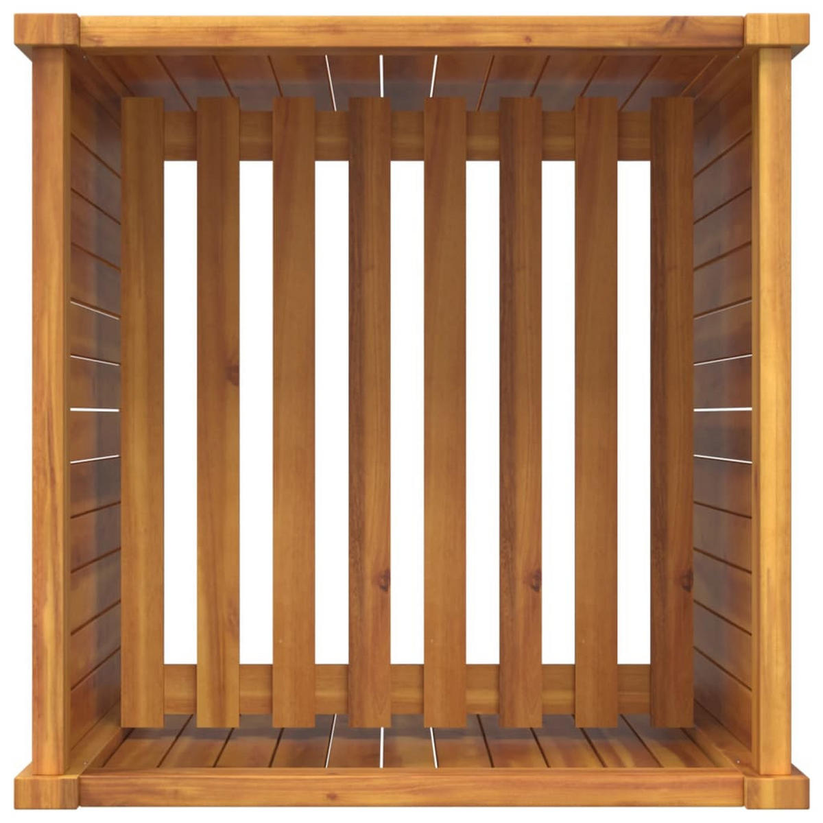 PFLANZKÜBEL Mit Einlage 50/50/75 Cm Massivholz Akazie - Braun, Holz (50/75/50cm) - vidaXL