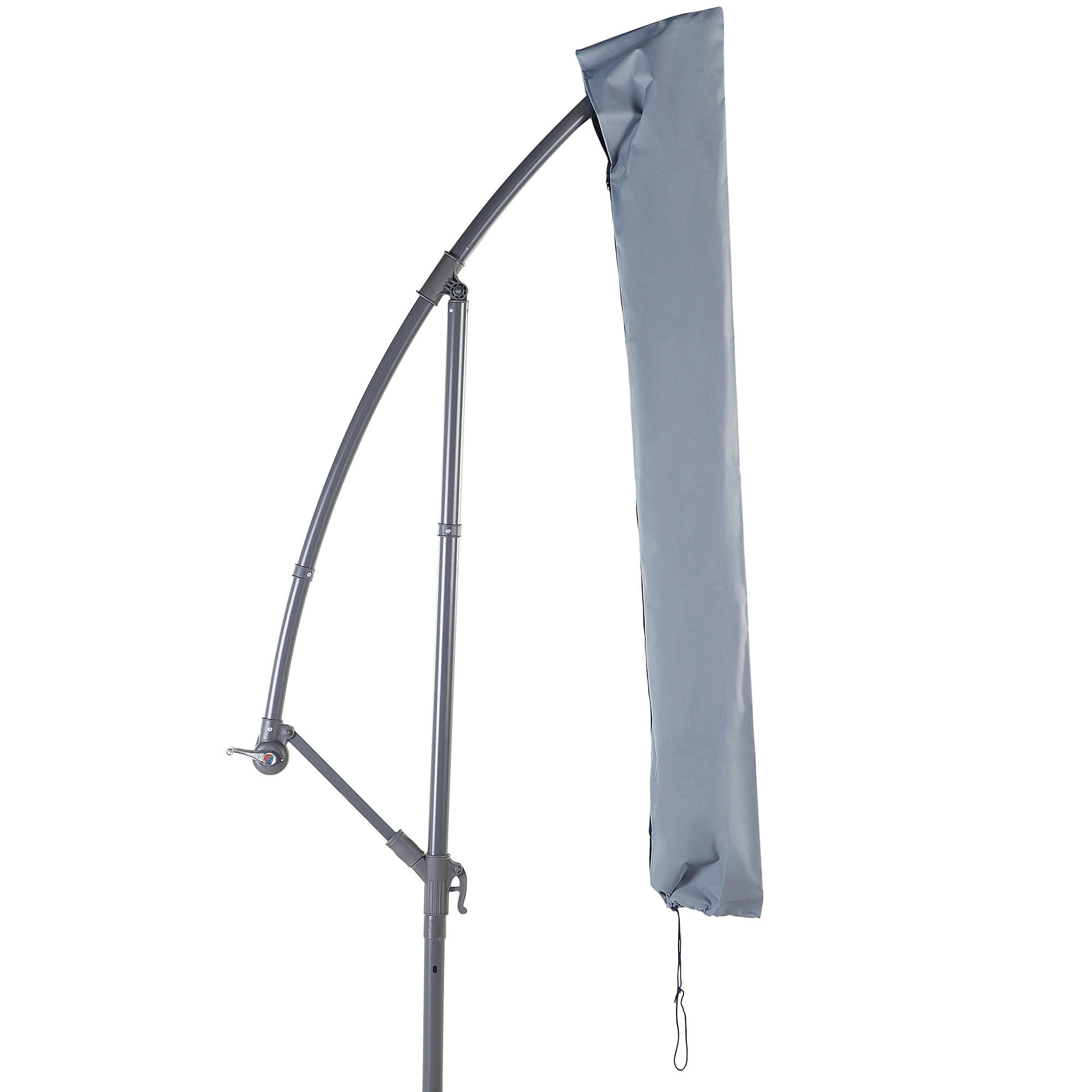 REGENSCHUTZ für Ampelschirme RAVENNA, ASTI II 203/35/35 cm Chuva - Grau, Kunststoff (203/203/35cm) - Beliani