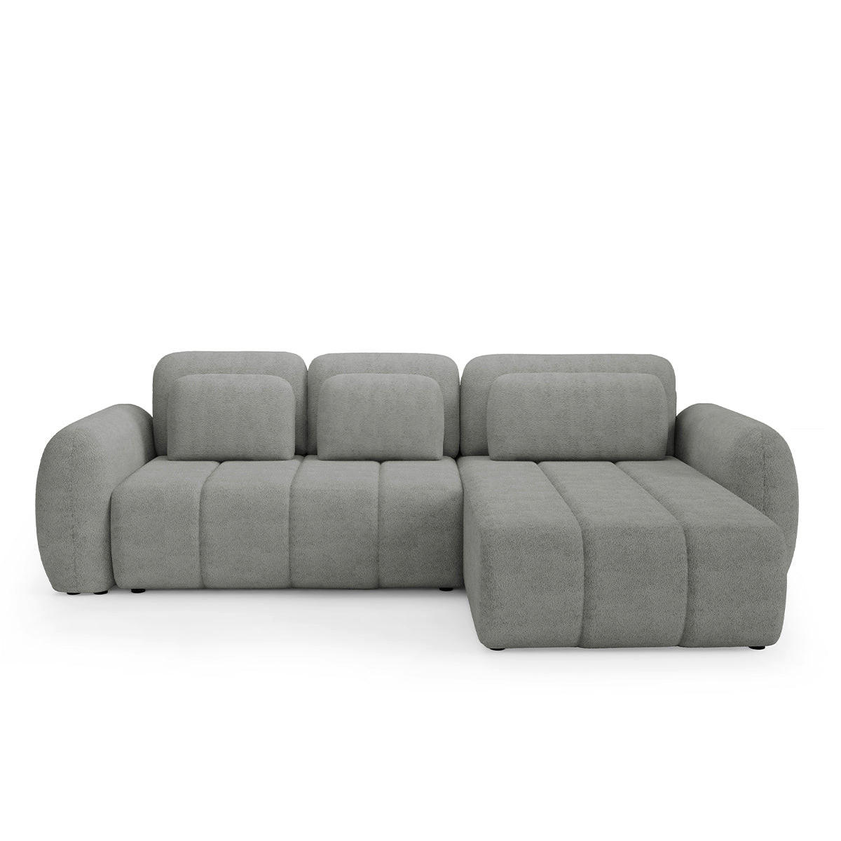 ECKSOFA Cesar 3 Sitzplätze Hellgrau - Grau, Holz (304/190cm) - Petits-meubles