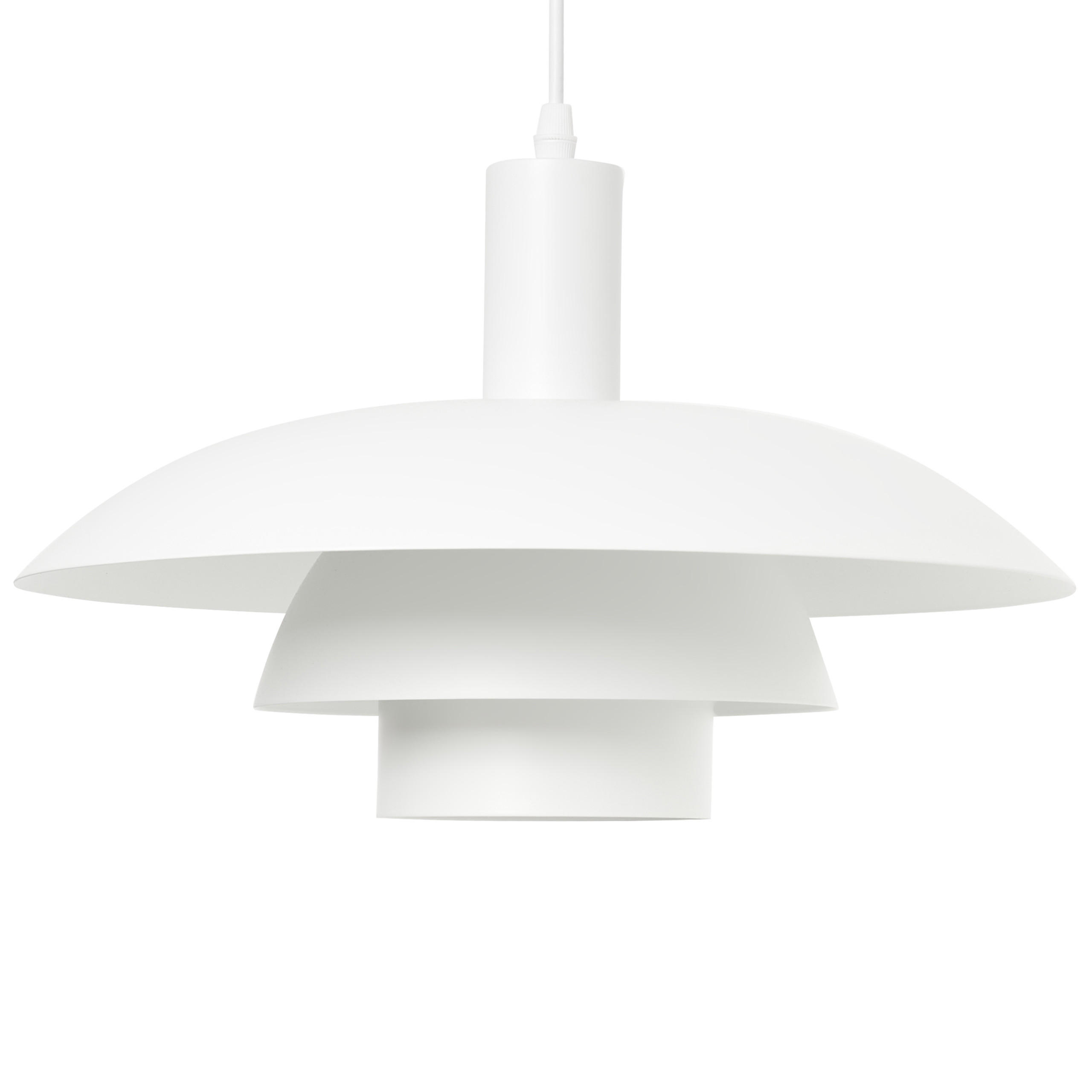 HÄNGELEUCHTE Weiß Hilba - Weiß, Metall (36/36/153cm) - Beliani