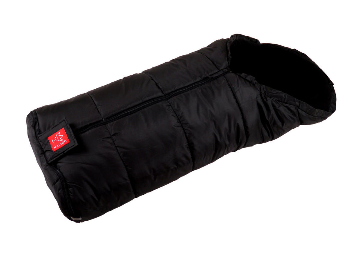 KINDERWAGEN-FUSSSACK Thermo Aktion, black - Schwarz, Fell (45/5/100cm) - Kaiserbaby