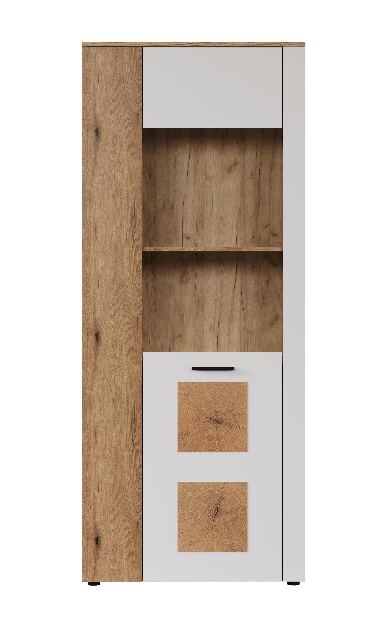 VITRINE Vitoria Weiß - Weiß, Holzwerkstoff (80/195/42cm) - Trendteam