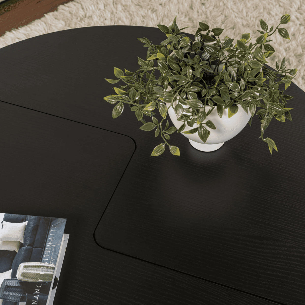 COUCHTISCH (2er-Set) moira 90/90/41 cm - Schwarz, Holzwerkstoff (90/90/41cm) - Calicosy