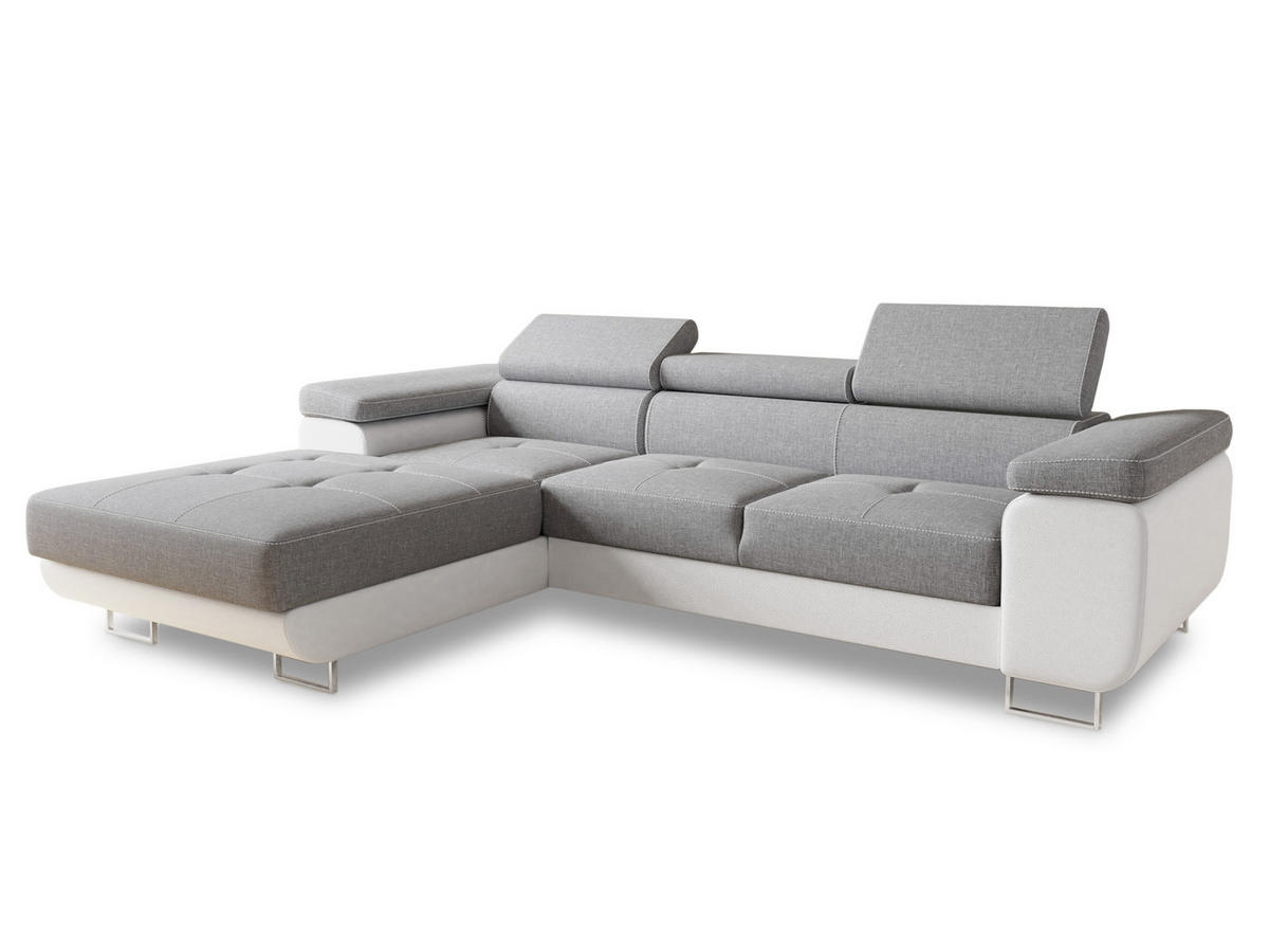 ECKSOFA Divo, Seite: Links - Weiß, Holz/Textil (282/204cm) - Sofnet