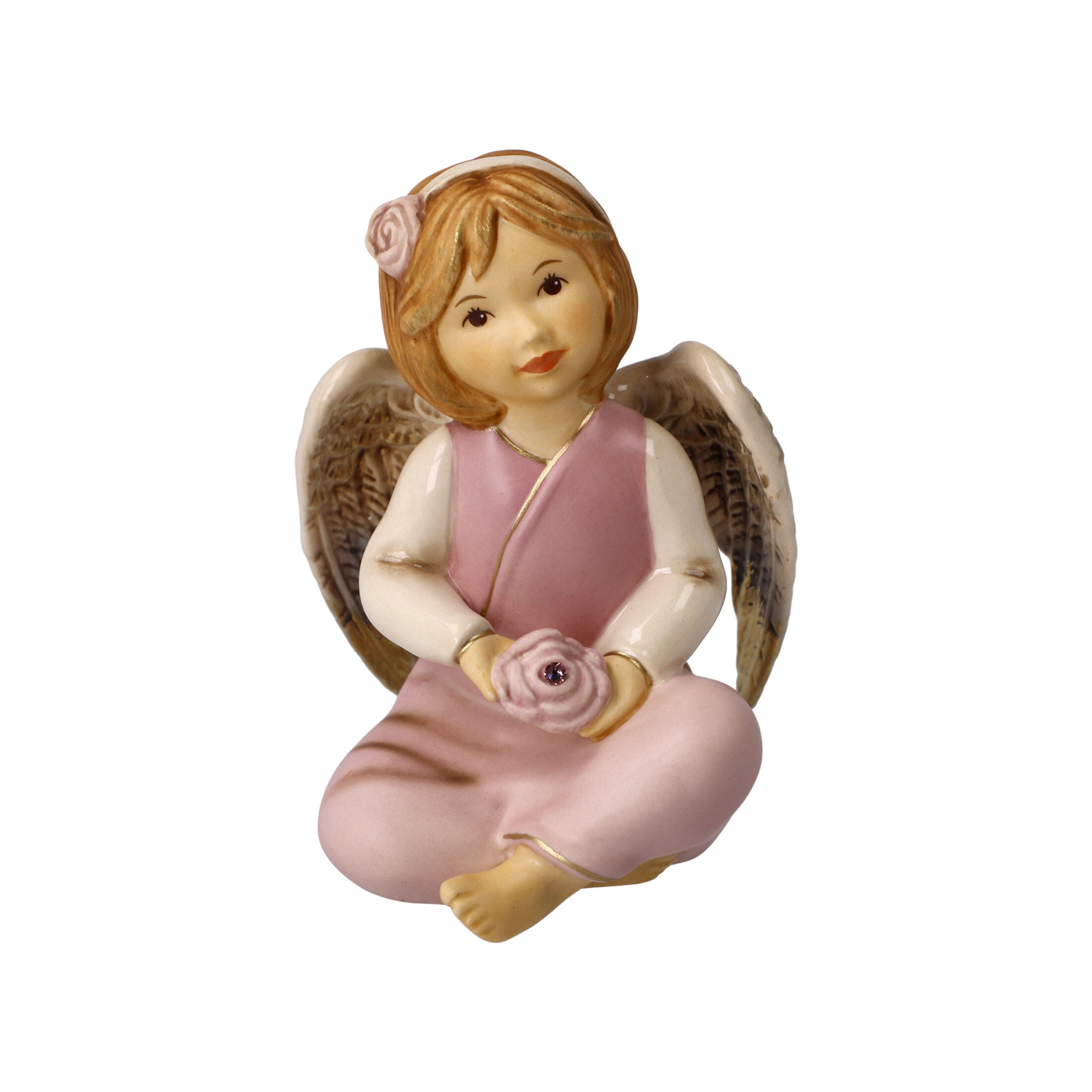 ENGELFIGUR Gloria - Engel der Liebe, Steingut, Rose, 10 cm - Rosa, Keramik (7/10/7cm) - Goebel
