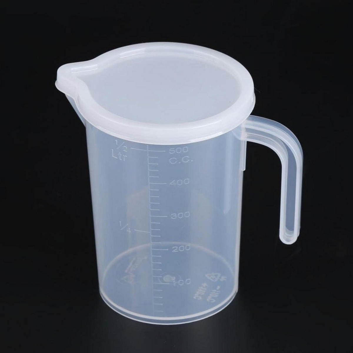 MESSBECHER 500 ml mit Deckel transparent - Transparent, Kunststoff (0.5L)