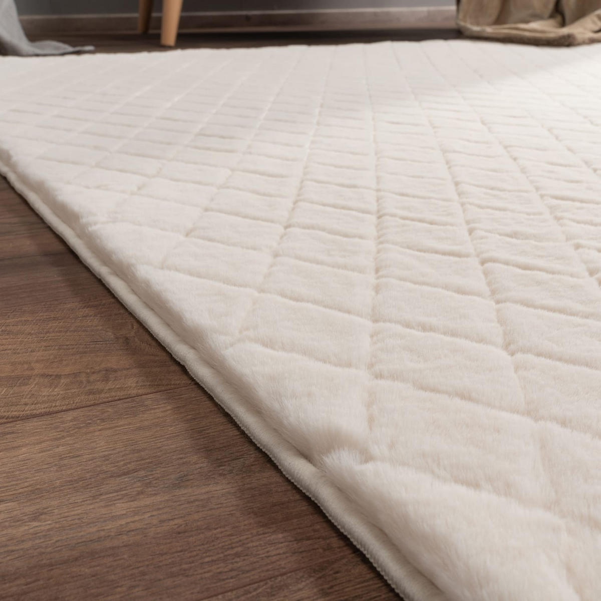 HOCHFLORTEPPICH, mit Struktur, Florhöhe 22 mm, Creme, 80 x 150 cm - Beige, Textil (80/150cm) - KADIMA DESIGN