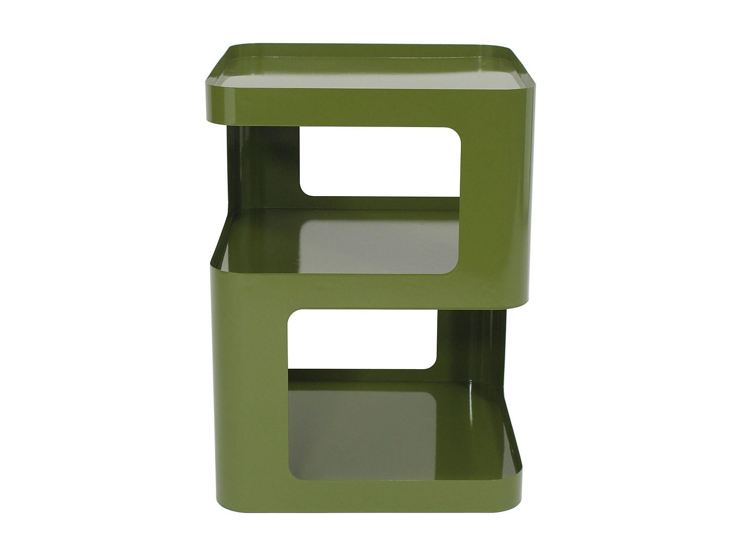 BEISTELLTISCH - 40 cm x 40 cm - metall - khaki Adzor - Schlammfarben, Metall (40/40/54cm) - Vente-Unique