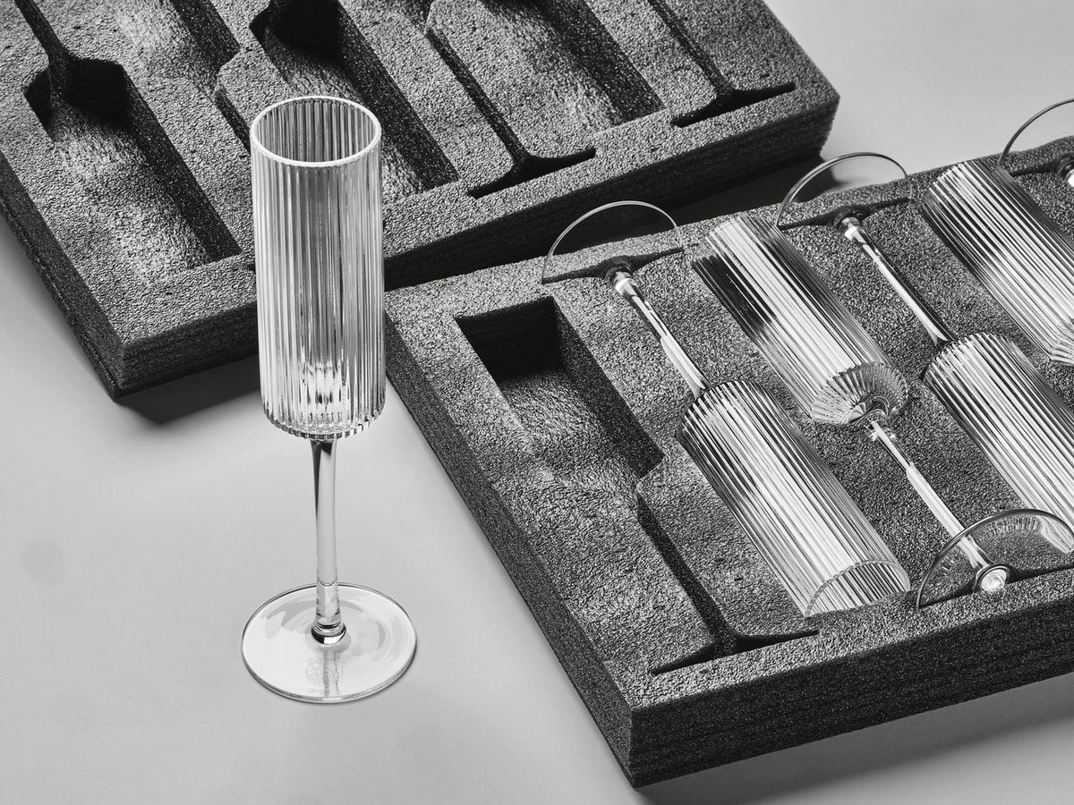 CHAMPAGNERFLÖTE Linje 200ml - 6er-Set - Transparent - Transparent, Glas (0.2L) - Björn