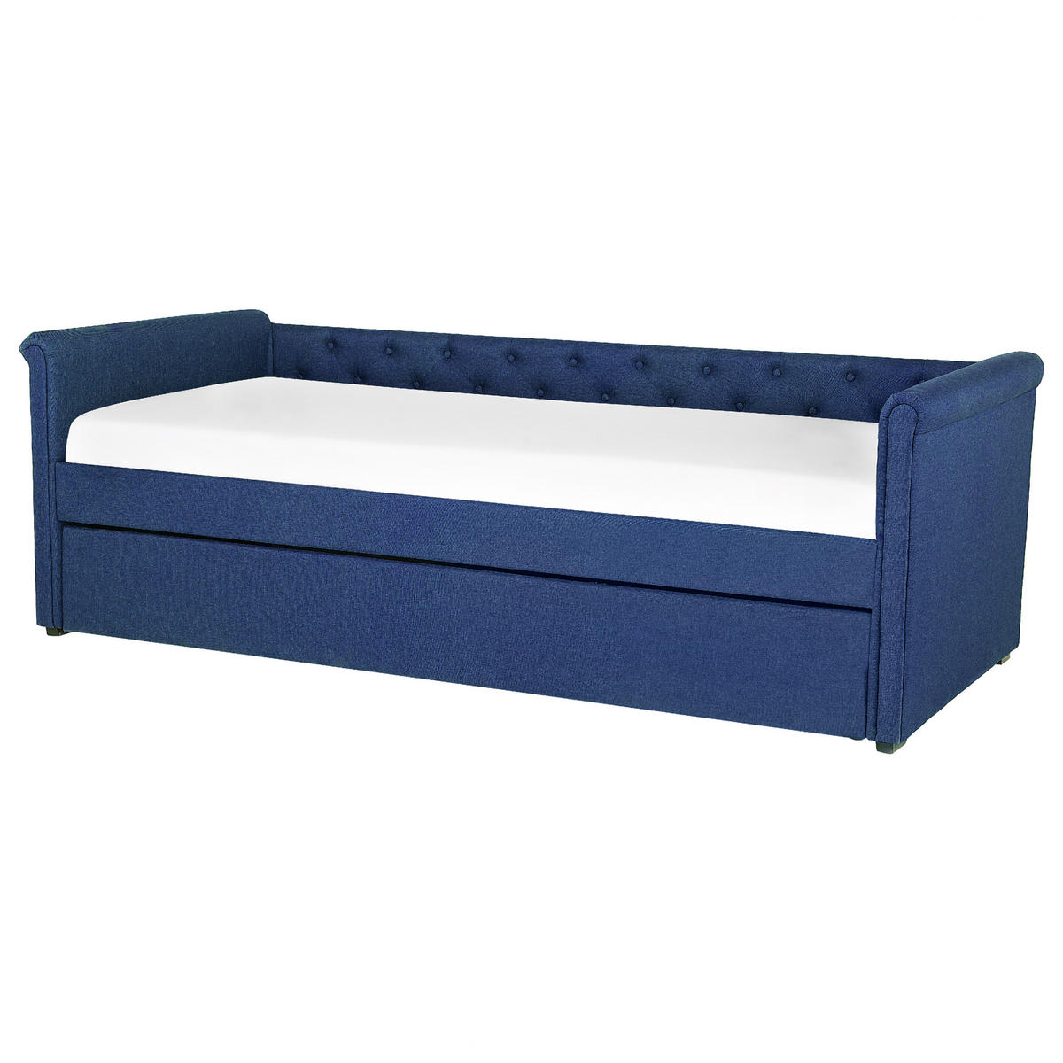 TAGESBETT 80/200cm Marineblau Libourne - Blau, Textil (80/200cm) - Beliani