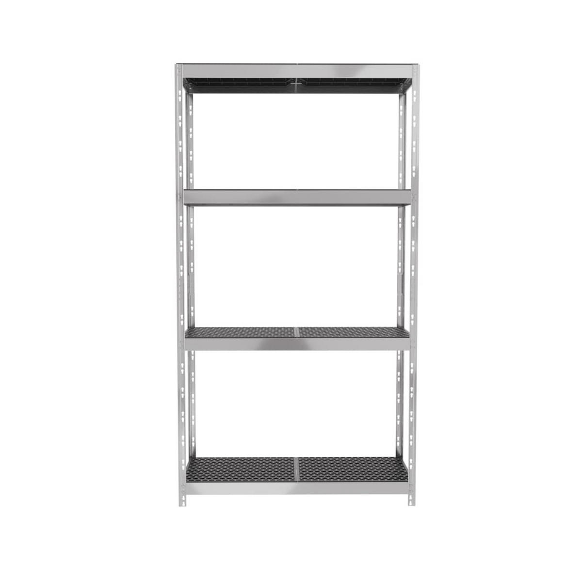 OUTDOORREGAL Metall Grau, 180x100x38 4B. - Grau, Metall (100/180/38cm) - AR Shelving