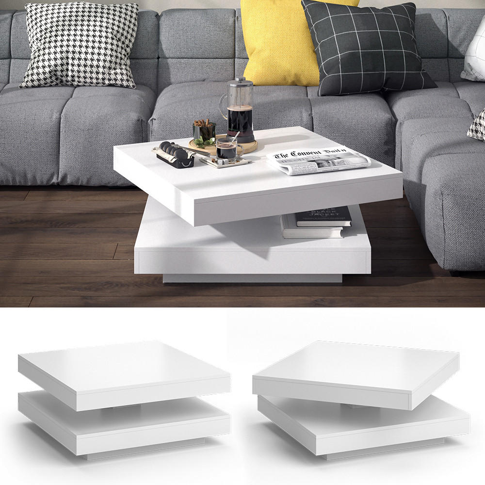 COUCHTISCH Elias Weiß 70 x 70 cm - Weiß, Holzwerkstoff (70/70/34cm) - Vicco