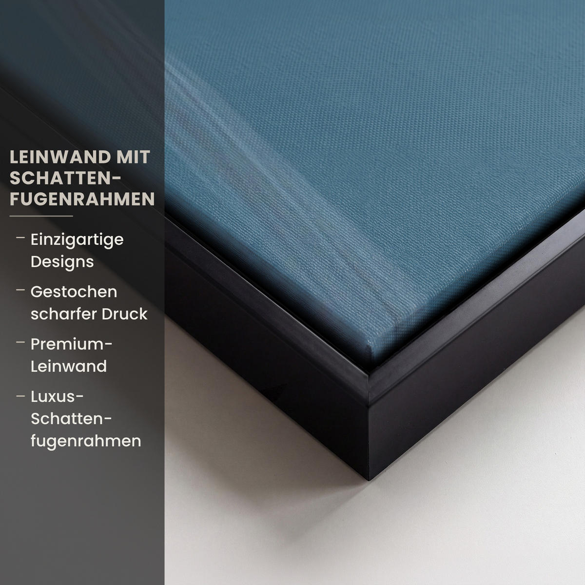 LEINWAND Bilder mit Rahmen - Löwenzahn - Wind - Blau - 100x150 - Blaugrau, Textil (100/150cm) - MuchoWow