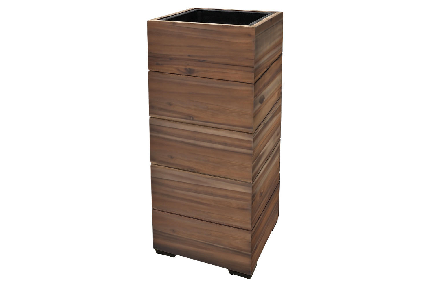 PFLANZKASTEN Colorado 1, 28x62 cm, Akazienholz, Braun - Dunkelbraun, Holz (28/62/28cm) - dasmöbelwerk